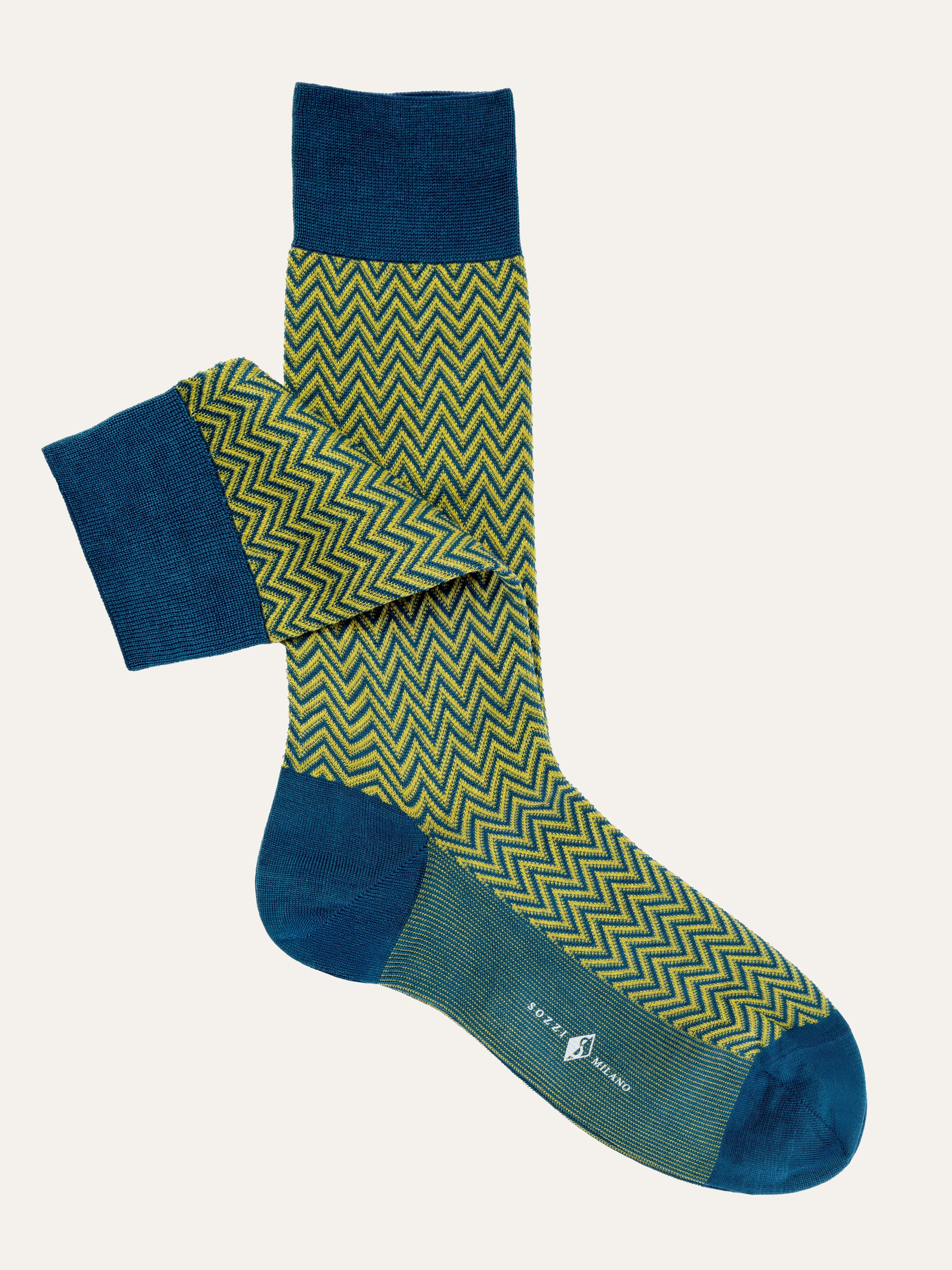 Calze Corte in Cotone con Fantasia Geometrica
