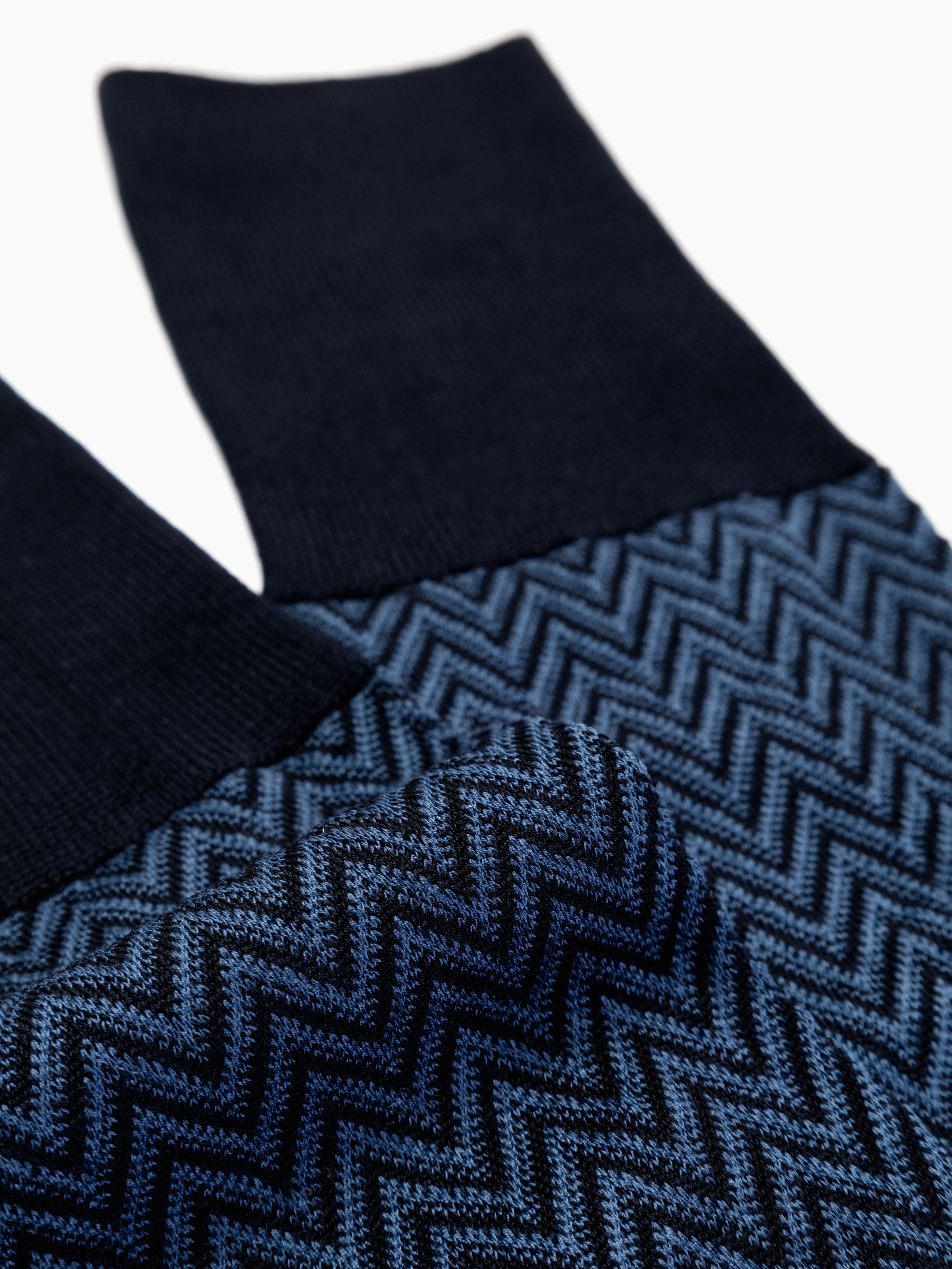 Calze Lunghe in Cotone con Fantasia Chevron - Image 2